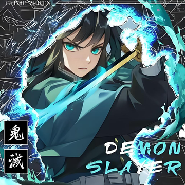 hudiewenchuang Demon Slayer Acrylic A5 card