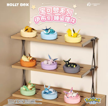 Holly Box Pokemon Eevee Family Sleeping Pose Ornament