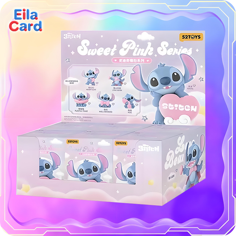 BLIND BOX-Disney Stitch Sweet Pink Series Figures Sealed Case  52Toys